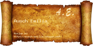 Ausch Emília névjegykártya